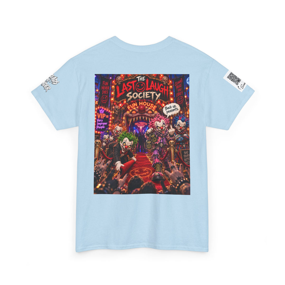 The Last Laugh Society Tee #148 — Carnival Clown Horror Graphic T-Shirt