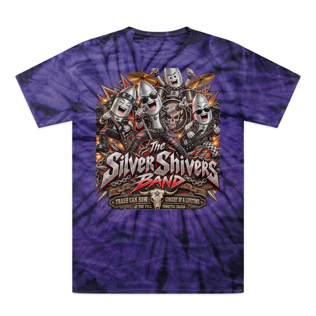 The Silver Shivers Band Tonal Spider Tie-Dye T-Shirt