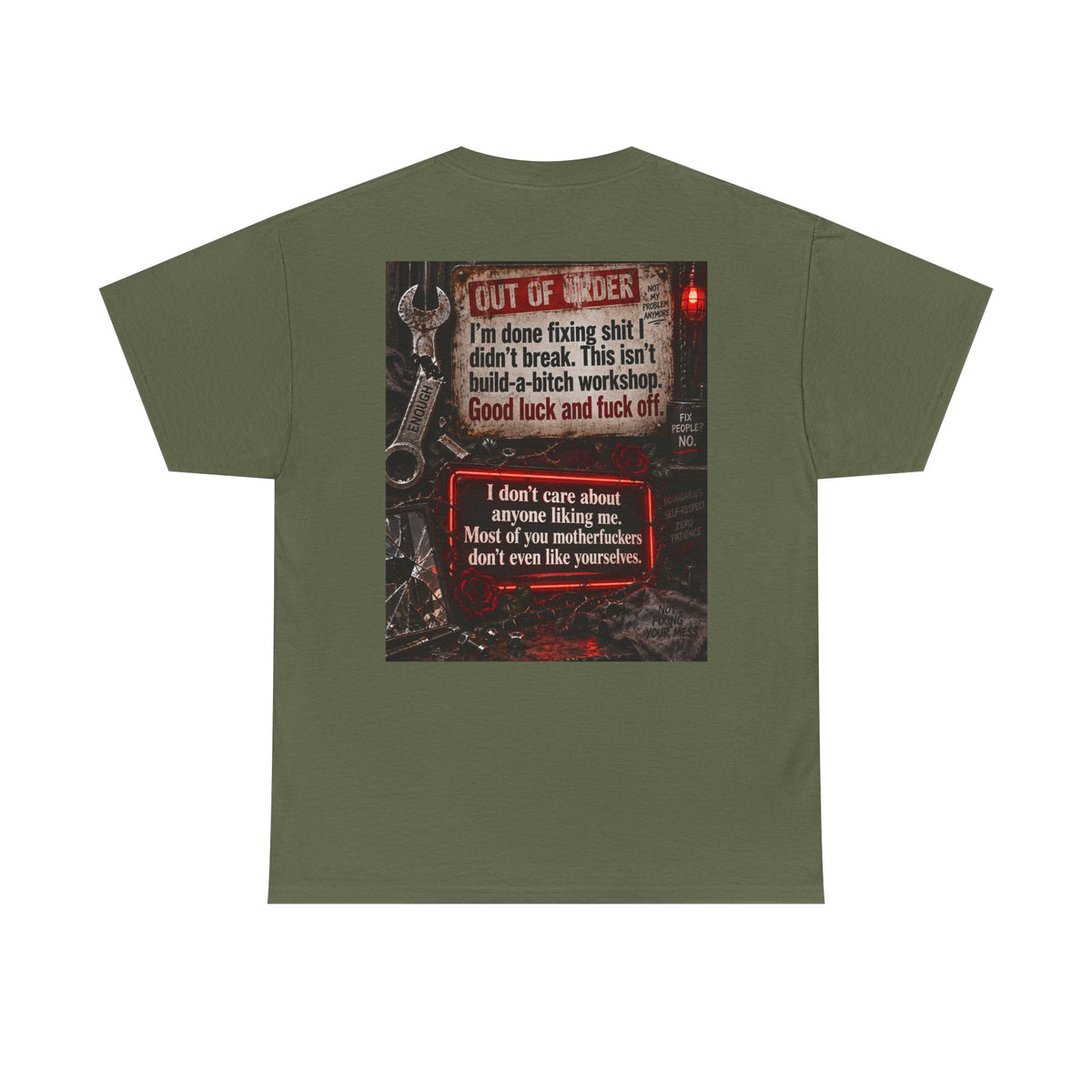 Mechanic Workshop T-Shirt — 'Out of Order' Funny Garage Repair Tee