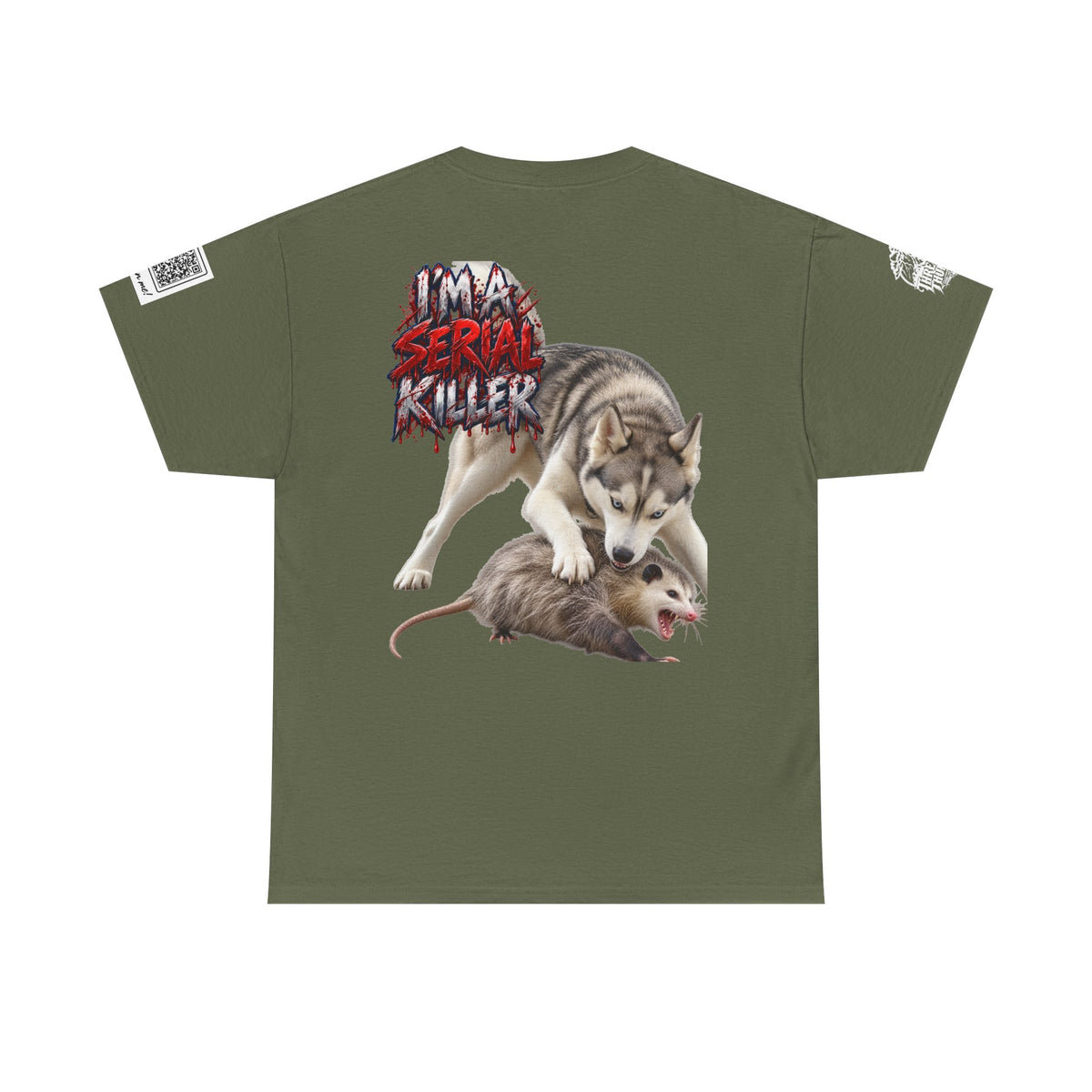 Graphic Tee — 'I'm a Serial Killer' Husky Crushing Possum Design