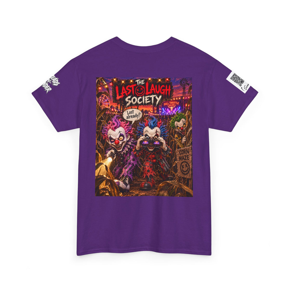The Last Laugh Society Tee #149 — Carnival Clown Horror Graphic T-Shirt