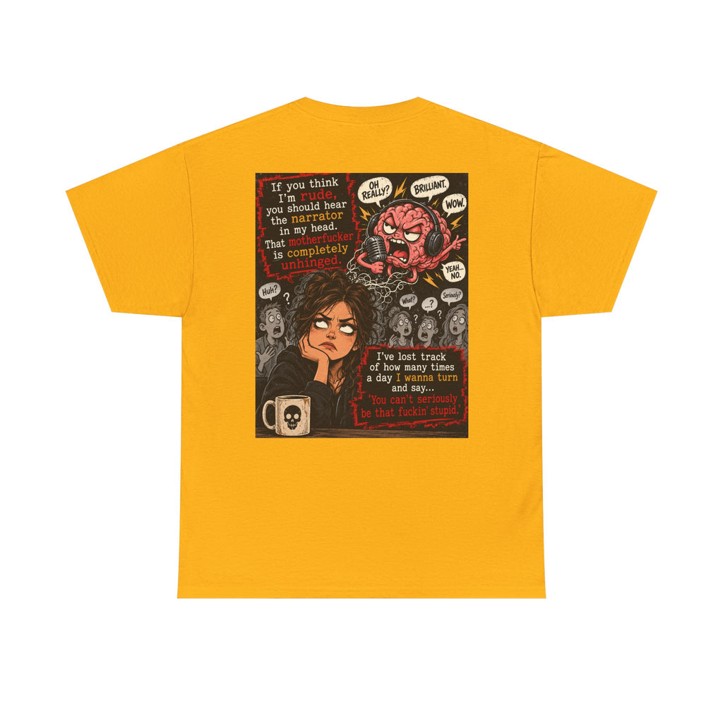 Anxious Brain Comic T‑Shirt — 'If you think I'm rude...' Mental Health Graphic Tee