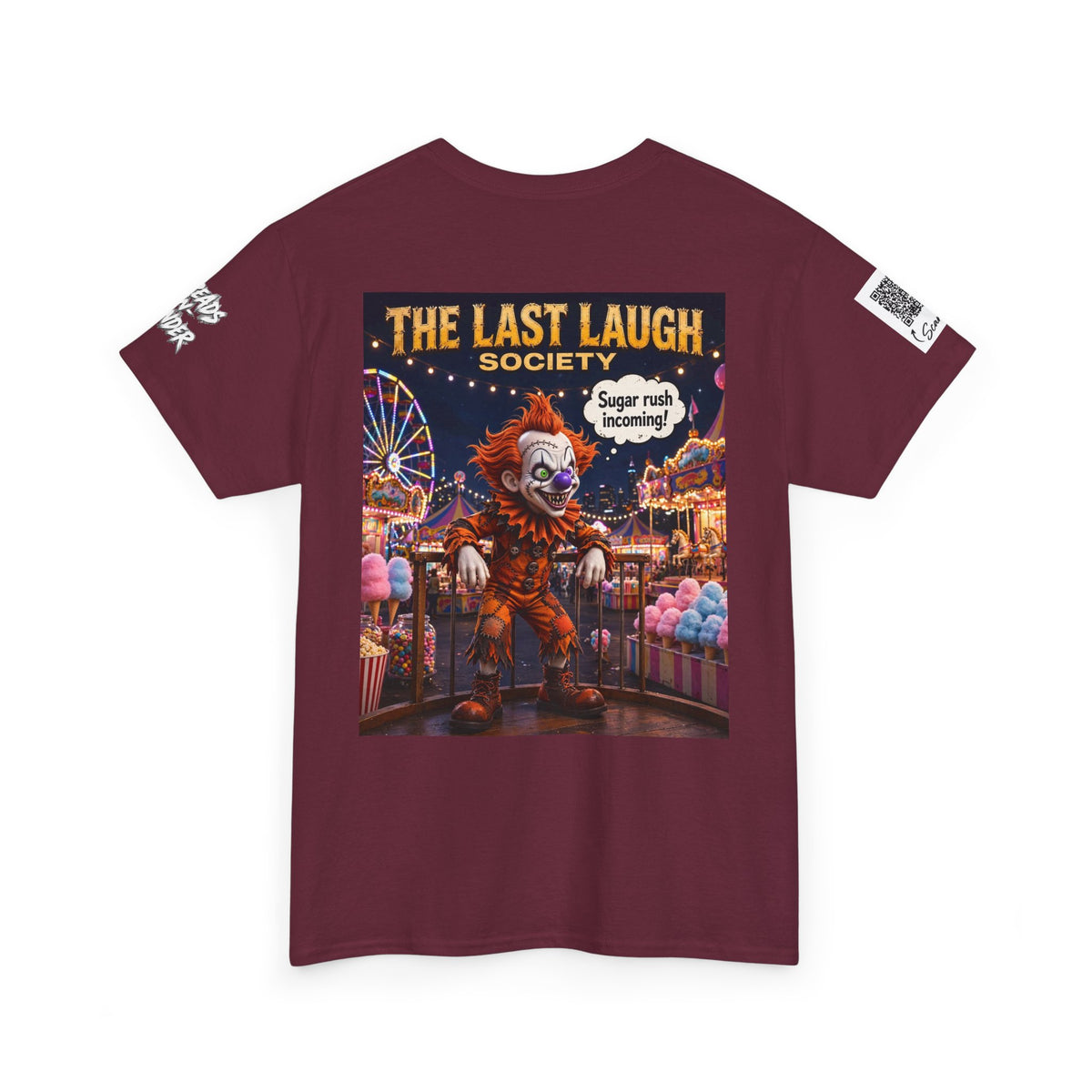 The Last Laugh Society Tee #155 — Carnival Clown Horror Graphic T-Shirt