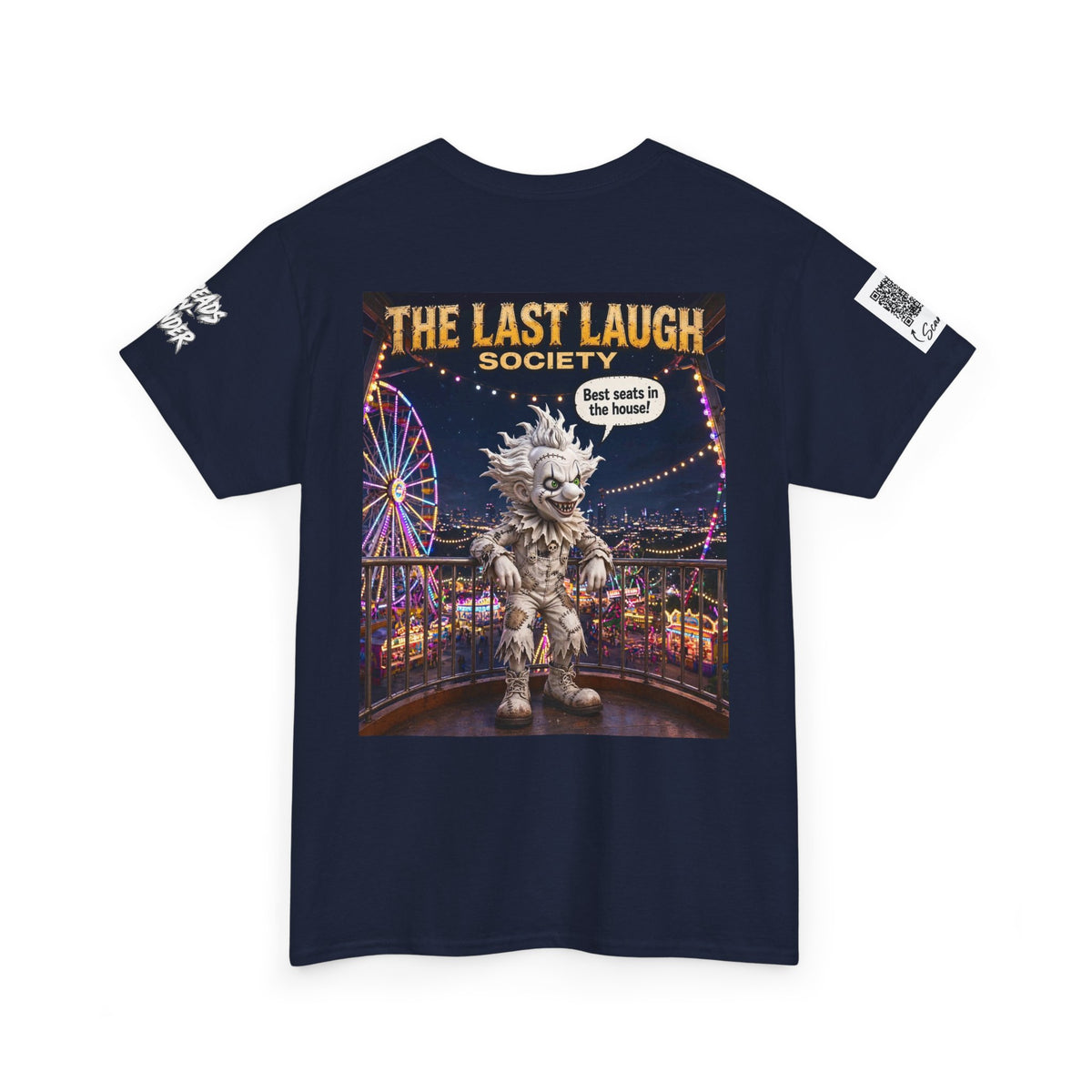 The Last Laugh Society Tee #109 — Carnival Clown Horror Graphic T-Shirt