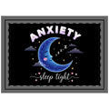 Anxiety Sleep Tight Moon Throw Pillow — Cute Moonlit Comfort Decorative Pillow
