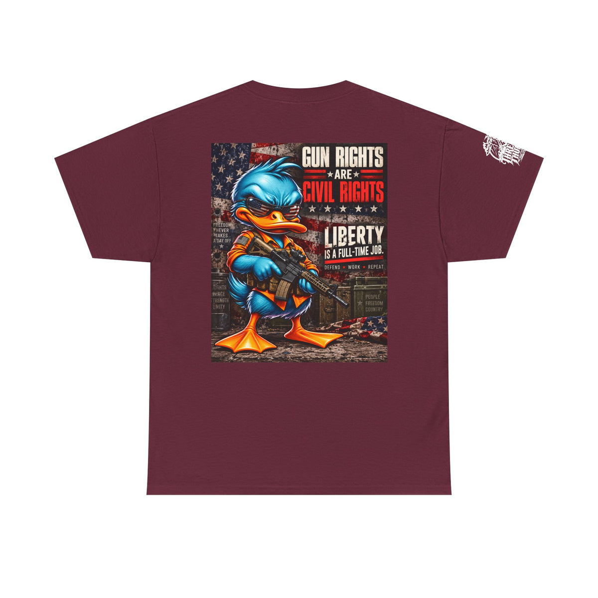 Gun Rights Are Civil Rights — Liberty Is a Full-Time Job Back Graphic Tee
