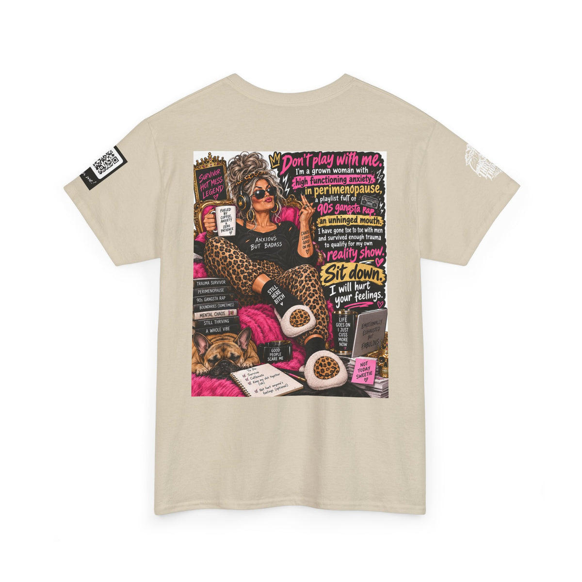 Grown Woman in Premenopause — 90s Gangsta Rap Back Graphic Tee