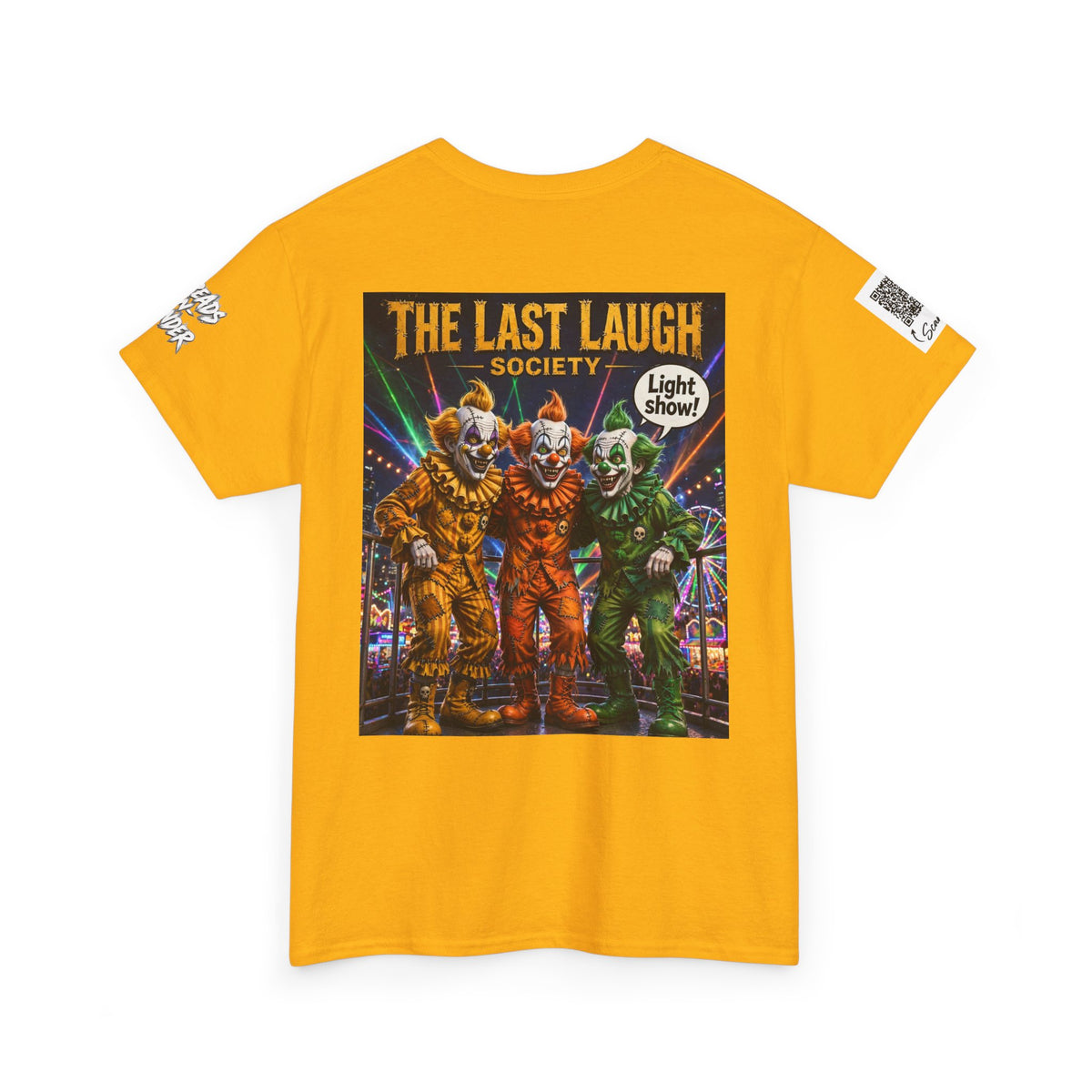 The Last Laugh Society Tee #150 — Carnival Clown Horror Graphic T-Shirt
