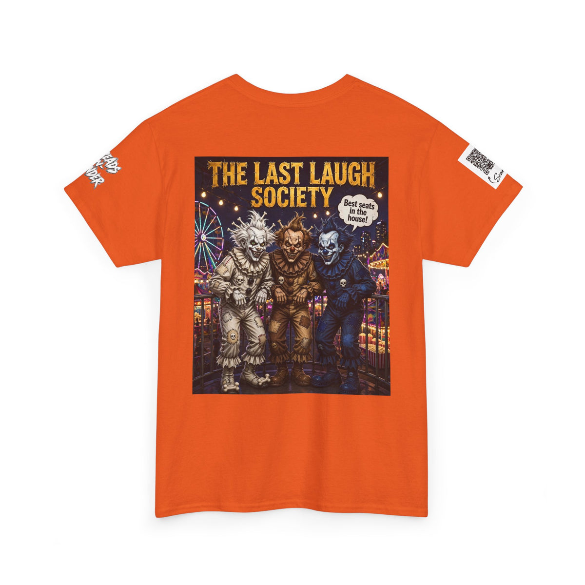 Last Laugh Society Tee #102 — Carnival Clown Horror Graphic T-Shirt