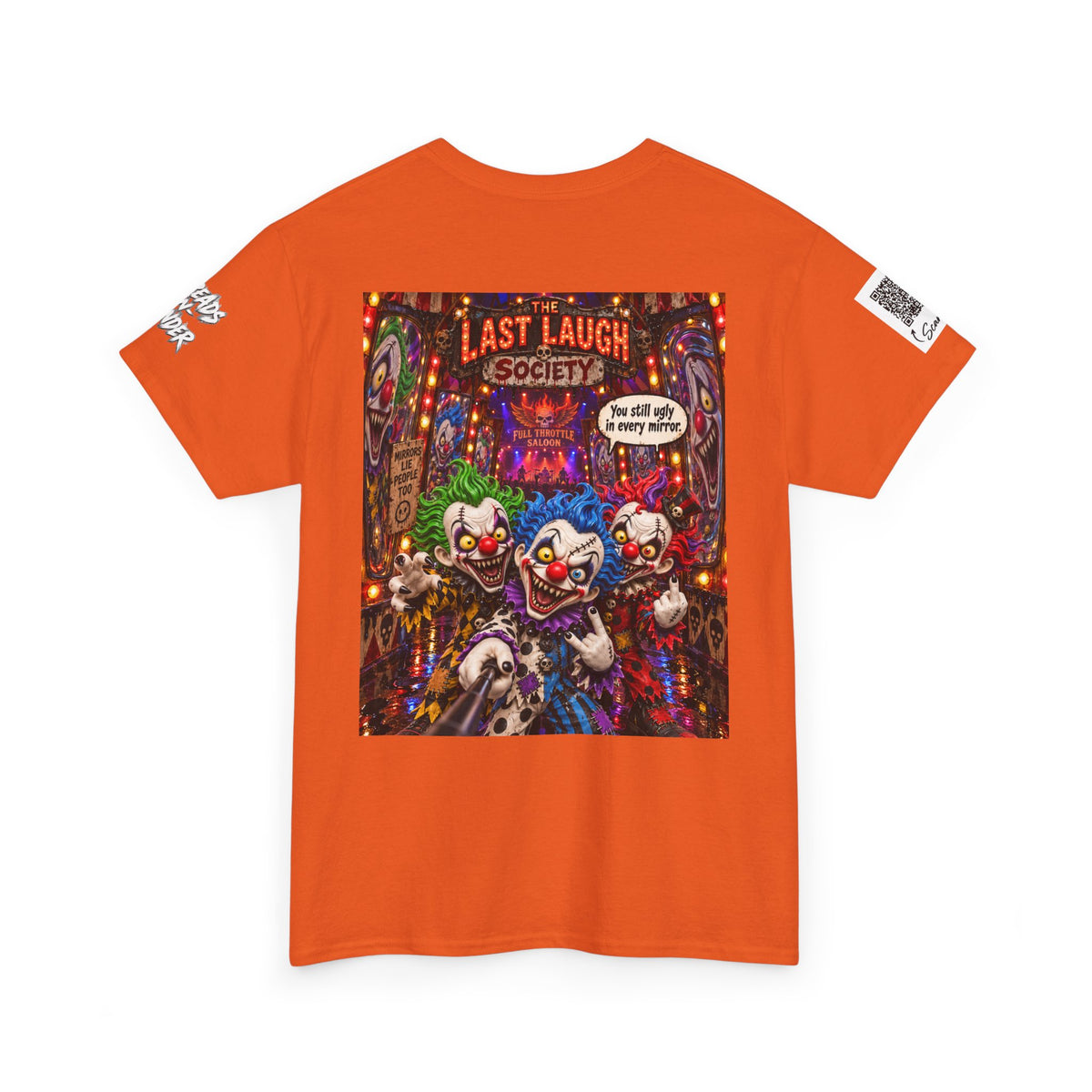 The Last Laugh Society Tee #121 — Carnival Clown Horror Graphic T-Shirt