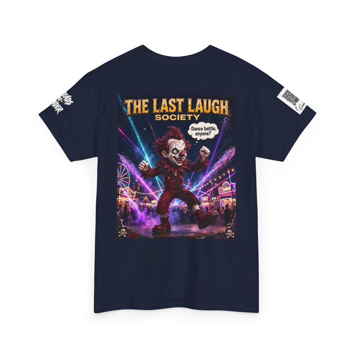 The Last Laugh Society Tee #107 — Carnival Clown Horror Graphic T-Shirt