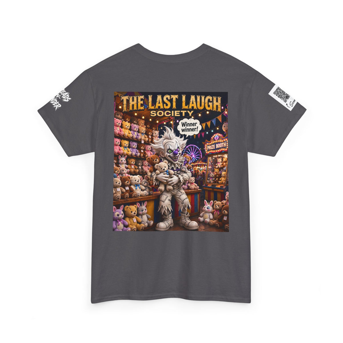 The Last Laugh Society Tee #114 — Carnival Clown Horror Graphic T-Shirt