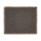 Second Amendment Woven Blanket — Rustic Constitution Quote Throw