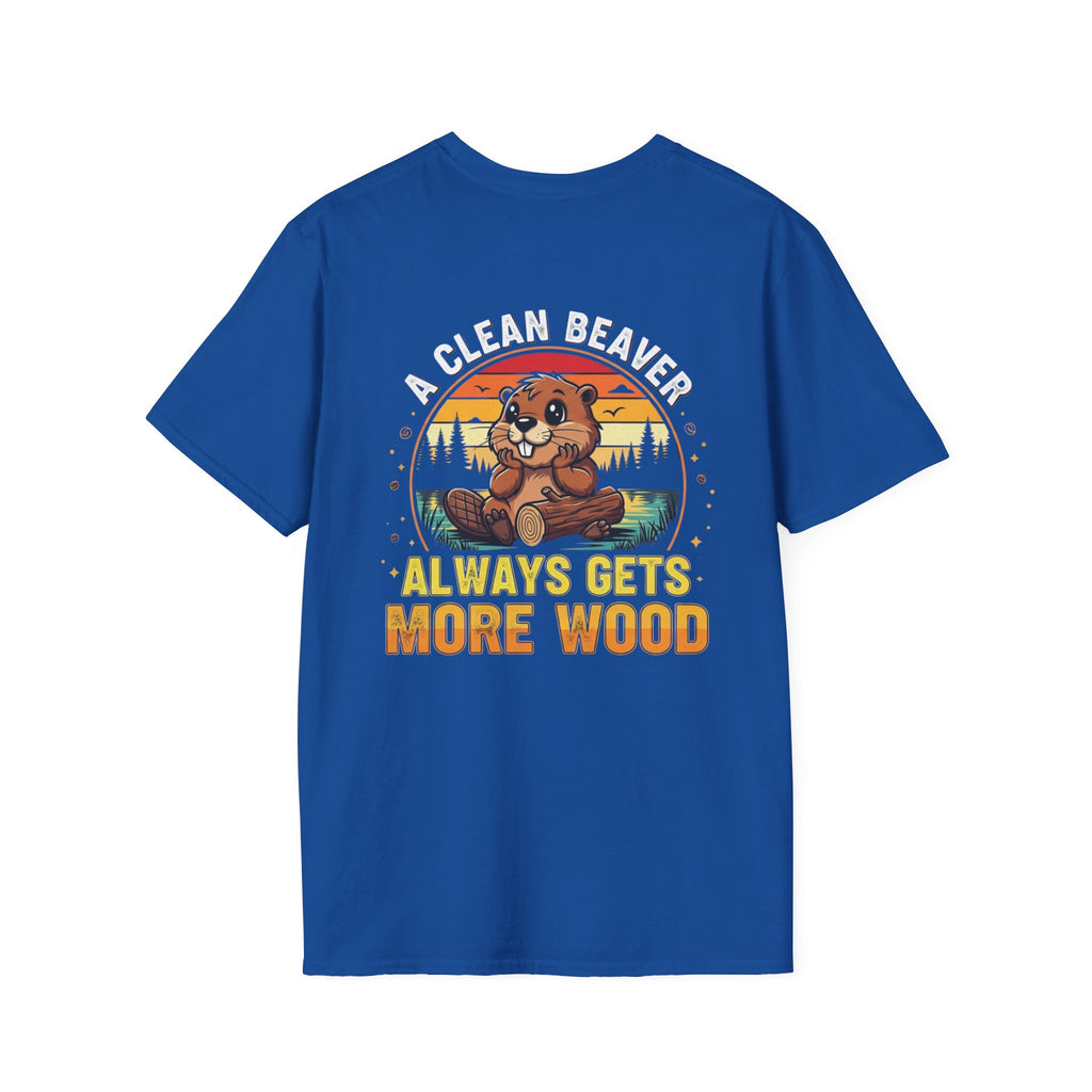 A Clean Beaver T-Shirt — "A Clean Beaver Always Gets More Wood" Retro Graphic Tee