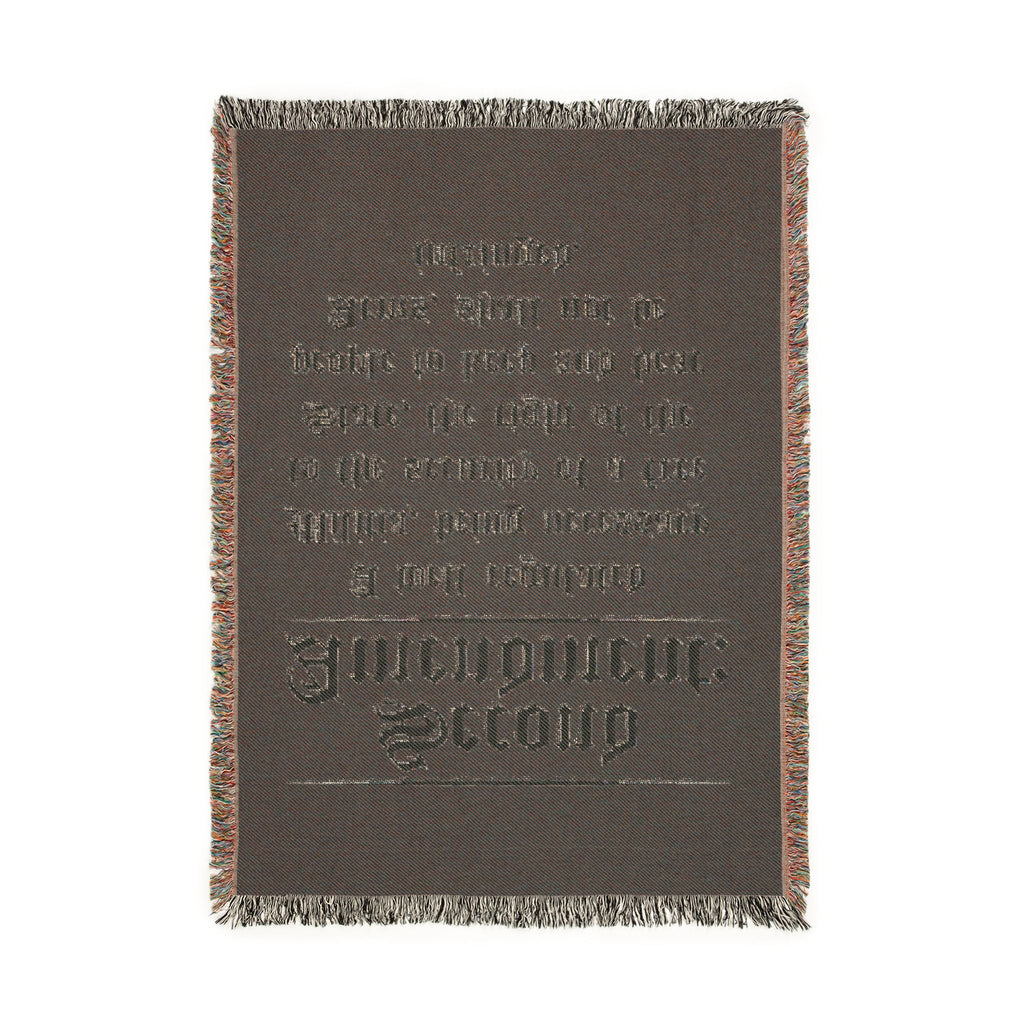 Second Amendment Woven Blanket — Rustic Constitution Quote Throw
