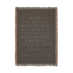 Second Amendment Woven Blanket — Rustic Constitution Quote Throw