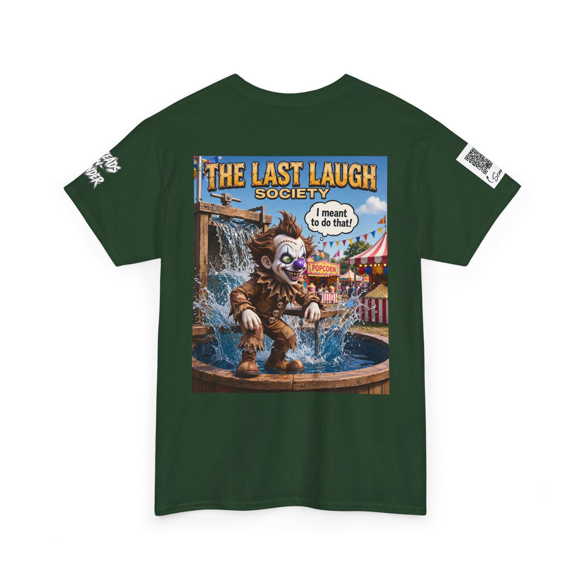 The Last Laugh Society Tee #113 — Carnival Clown Horror Graphic T-Shirt
