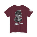 Monochrome Rebel Duck Character Back Graphic Tee