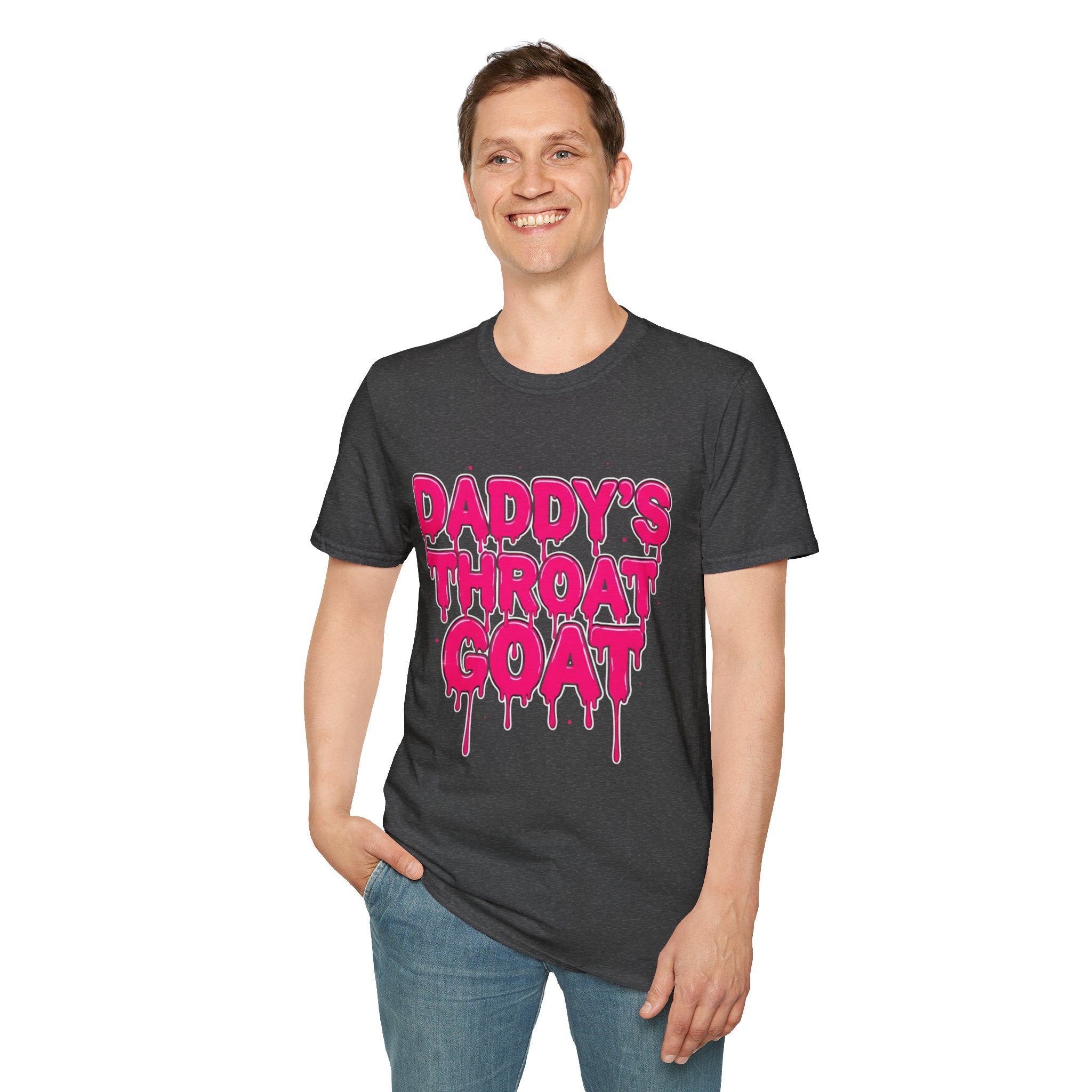 Graphic Tee — "Daddy's Throat" Drip Lettering Shirt