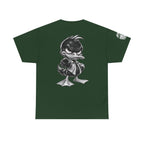 Monochrome Rebel Duck Character Back Graphic Tee