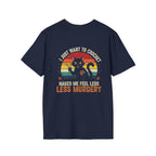 I Just Want to Crochet Black Cat T-Shirt — Funny Crochet Lover Tee