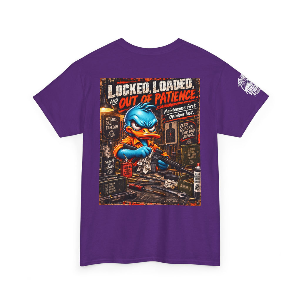 Locked, Loaded, and Out of Patience Back Graphic Tee