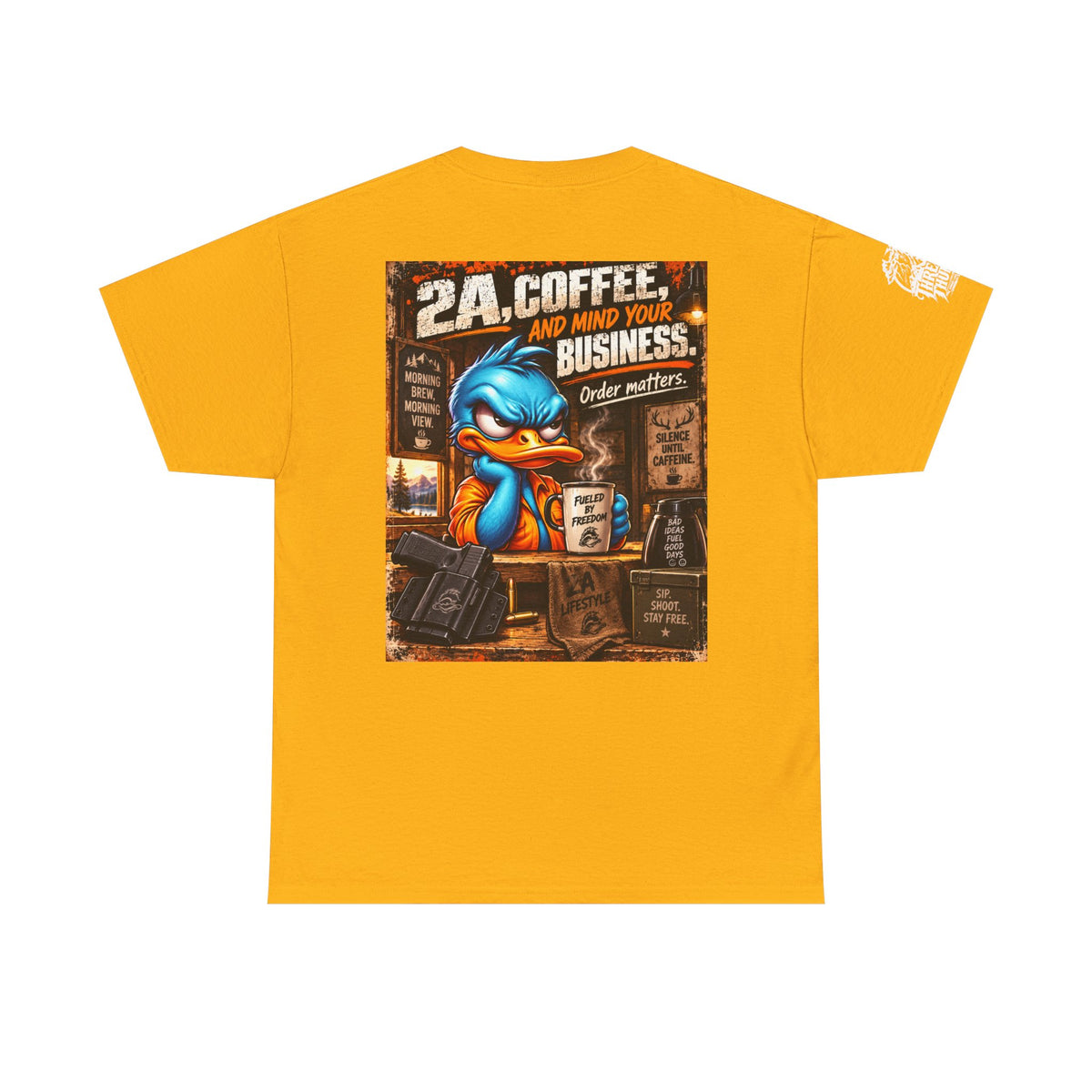 2A, Coffee, and Mind Your Business Back Graphic Tee