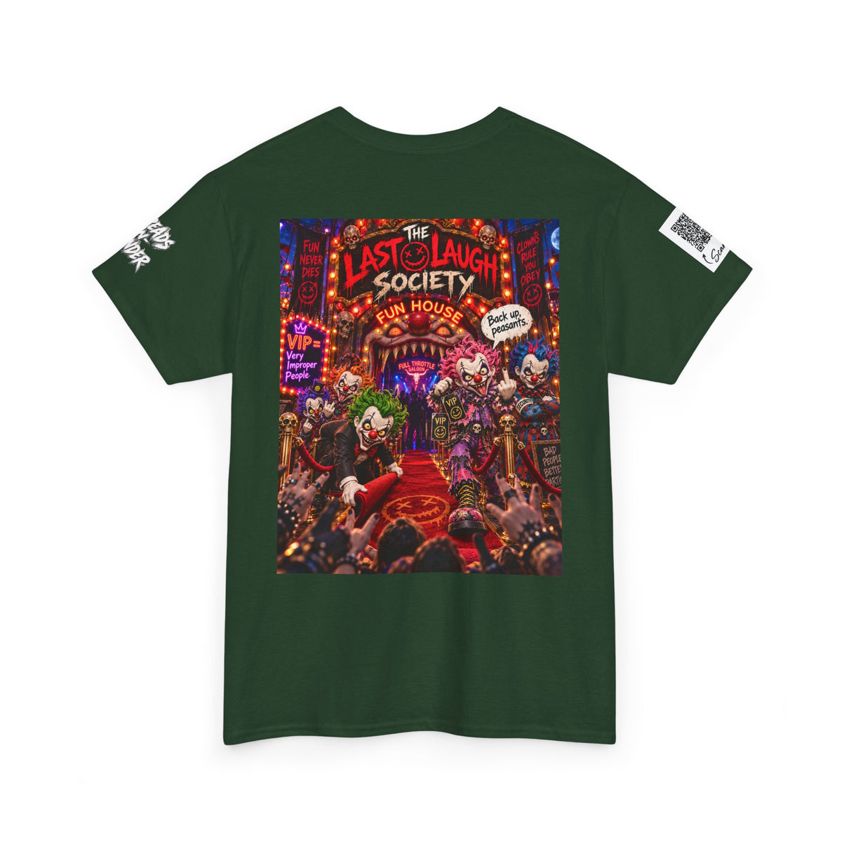 The Last Laugh Society Tee #148 — Carnival Clown Horror Graphic T-Shirt