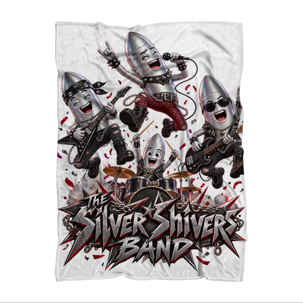 The Silver Shivers Band Sublimation Throw Blanket