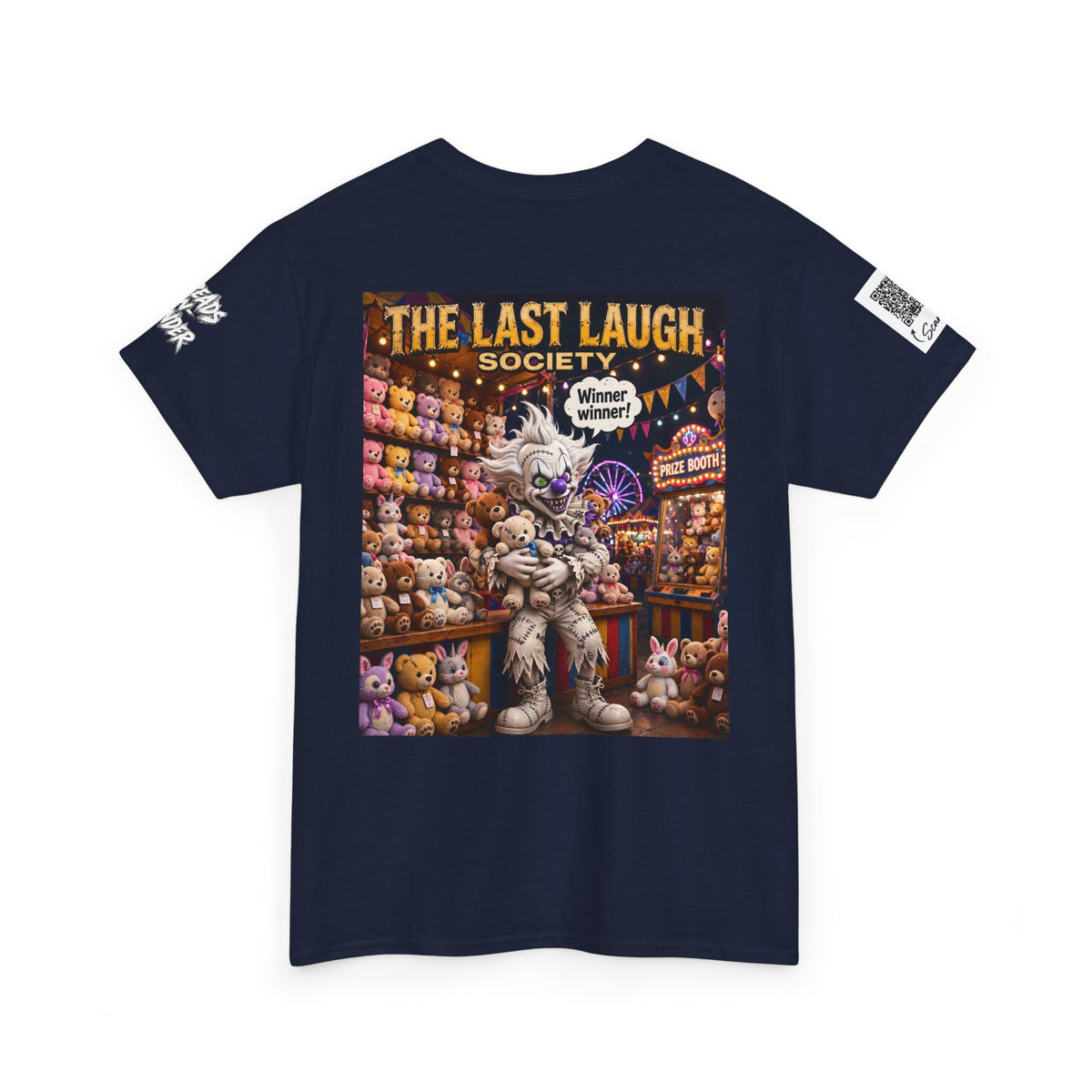 The Last Laugh Society Tee #114 — Carnival Clown Horror Graphic T-Shirt