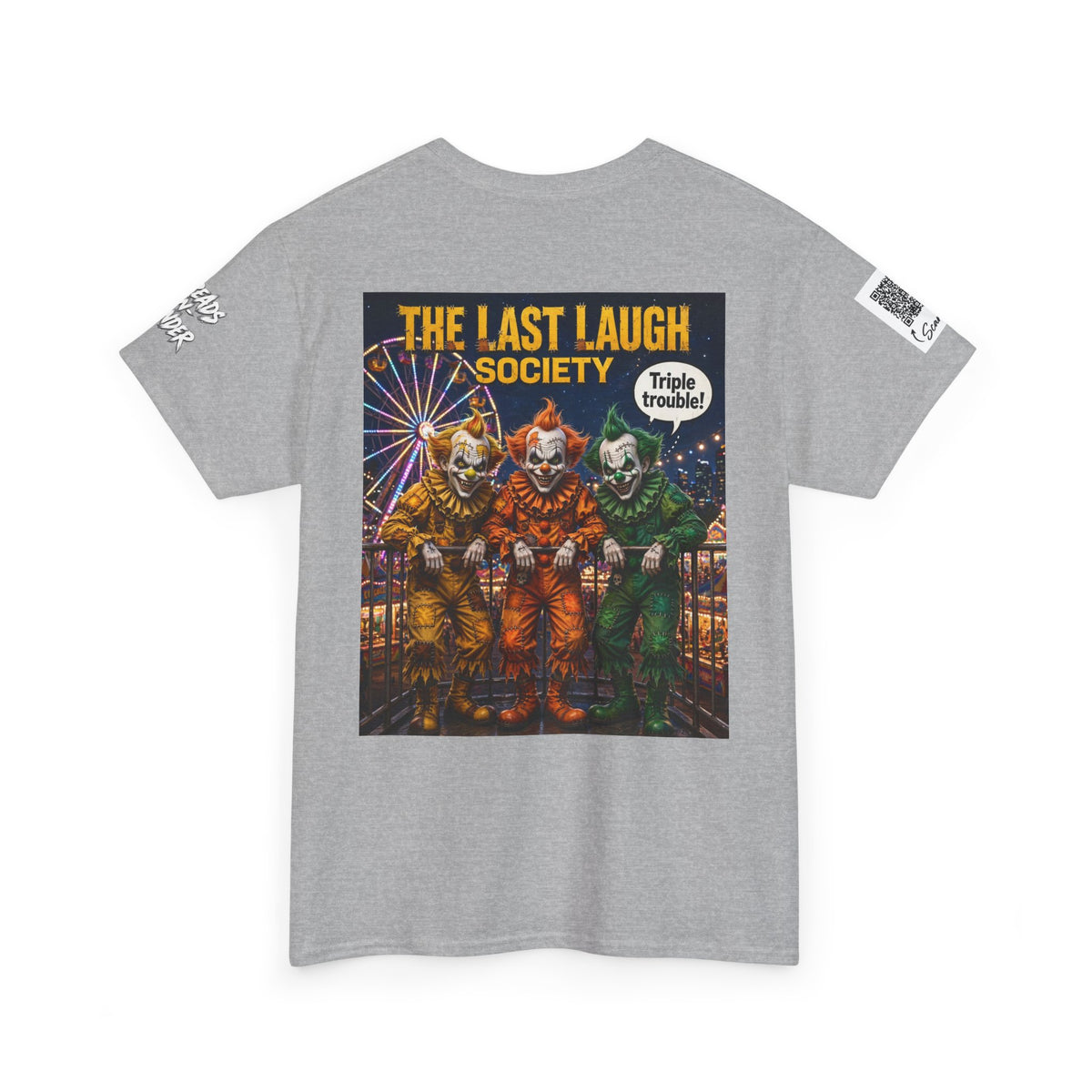 The Last Laugh Society Tee #160 — Carnival Clown Horror Graphic T-Shirt