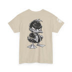 Monochrome Rebel Duck Character Back Graphic Tee