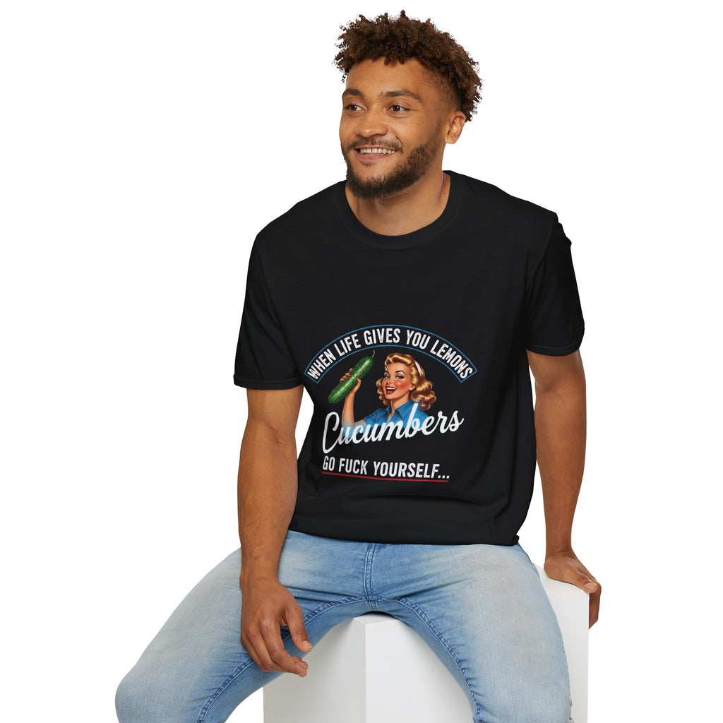 T-Shirt — "When Life Gives You Lemons... Cucumbers" Vintage Retro Graphic Tee