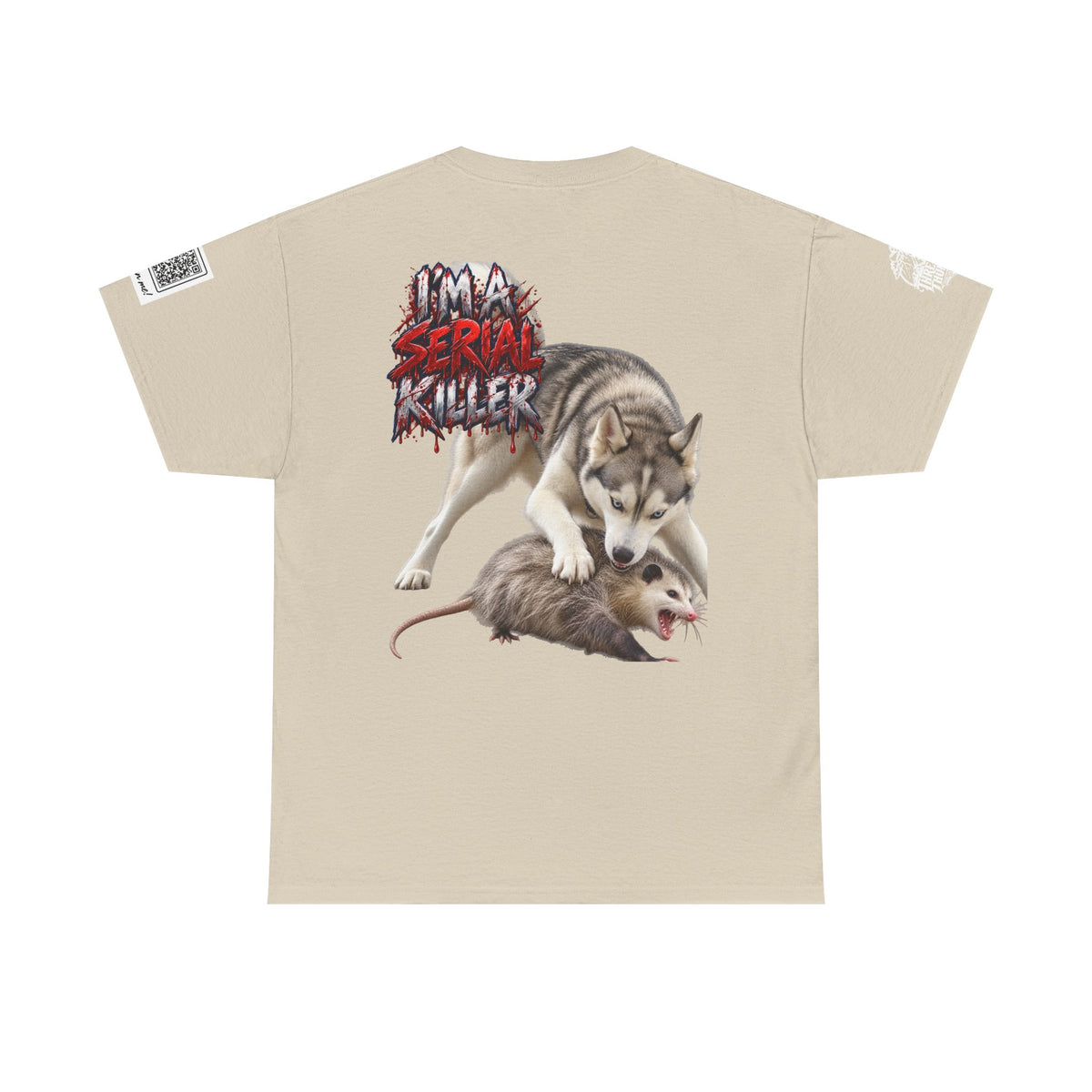Graphic Tee — 'I'm a Serial Killer' Husky Crushing Possum Design
