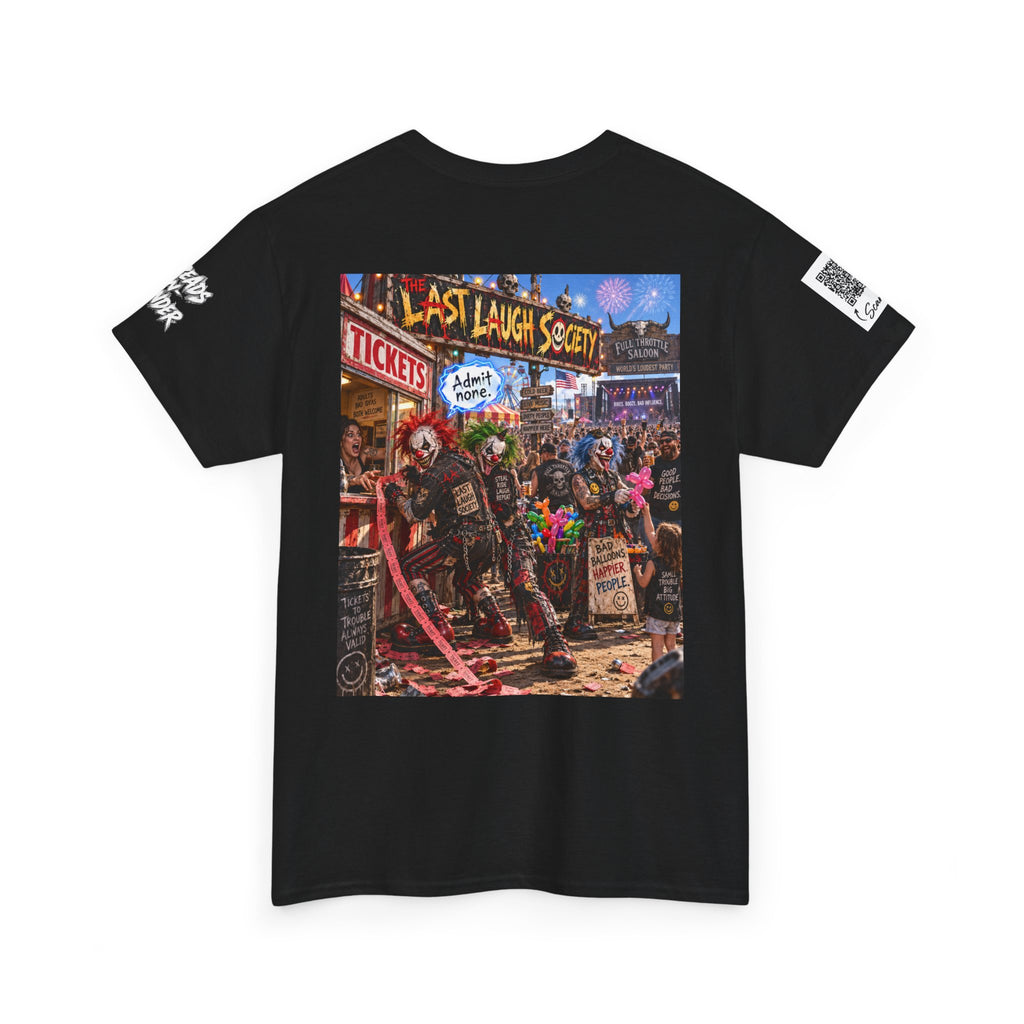 The Last Laugh Society Tee #142 — Carnival Clown Horror Graphic T-Shirt