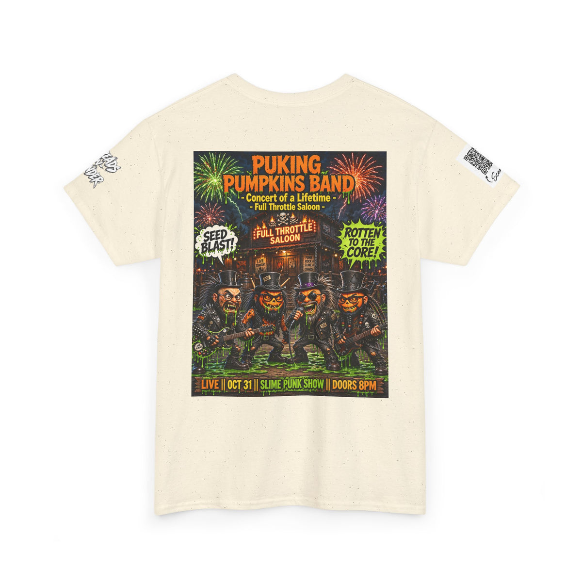 The puking Pumpkins Band #101— Concert of Life - Horror Graphic T-Shirt