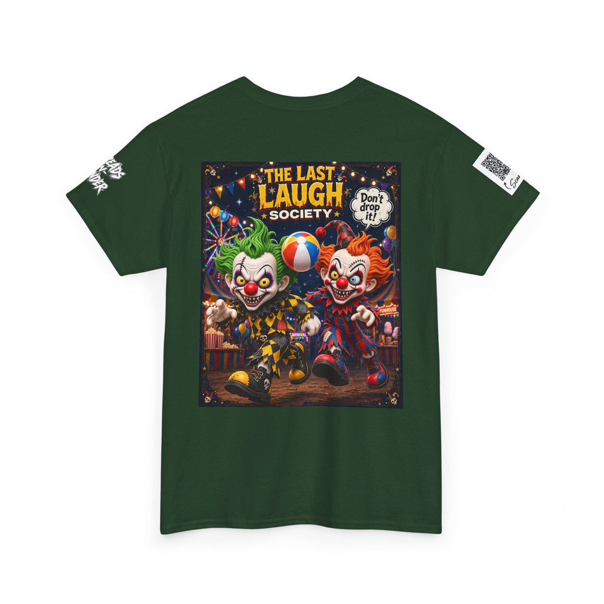 The Last Laugh Society Tee #137 — Carnival Clown Horror Graphic T-Shirt