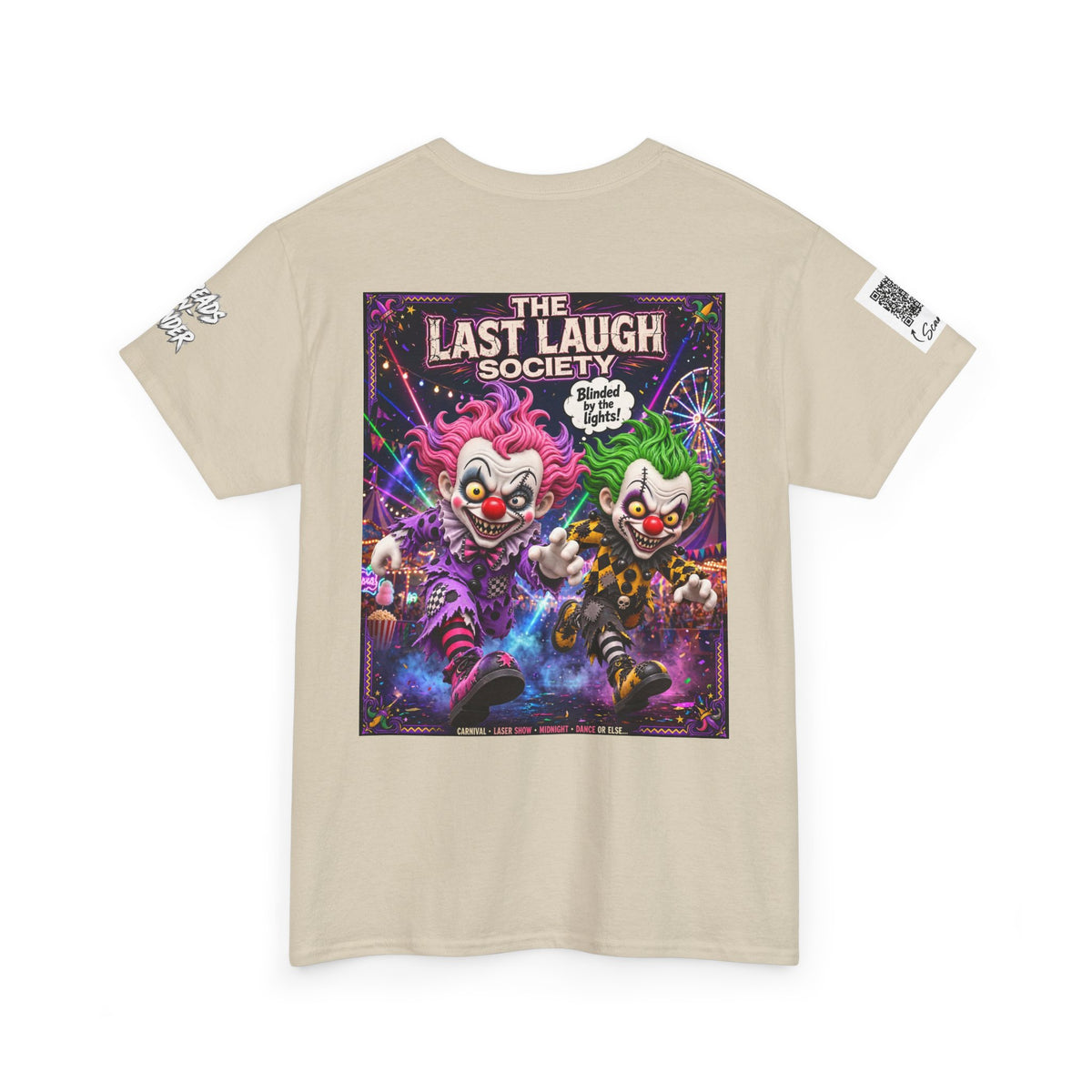 The Last Laugh Society Tee #138 — Carnival Clown Horror Graphic T-Shirt