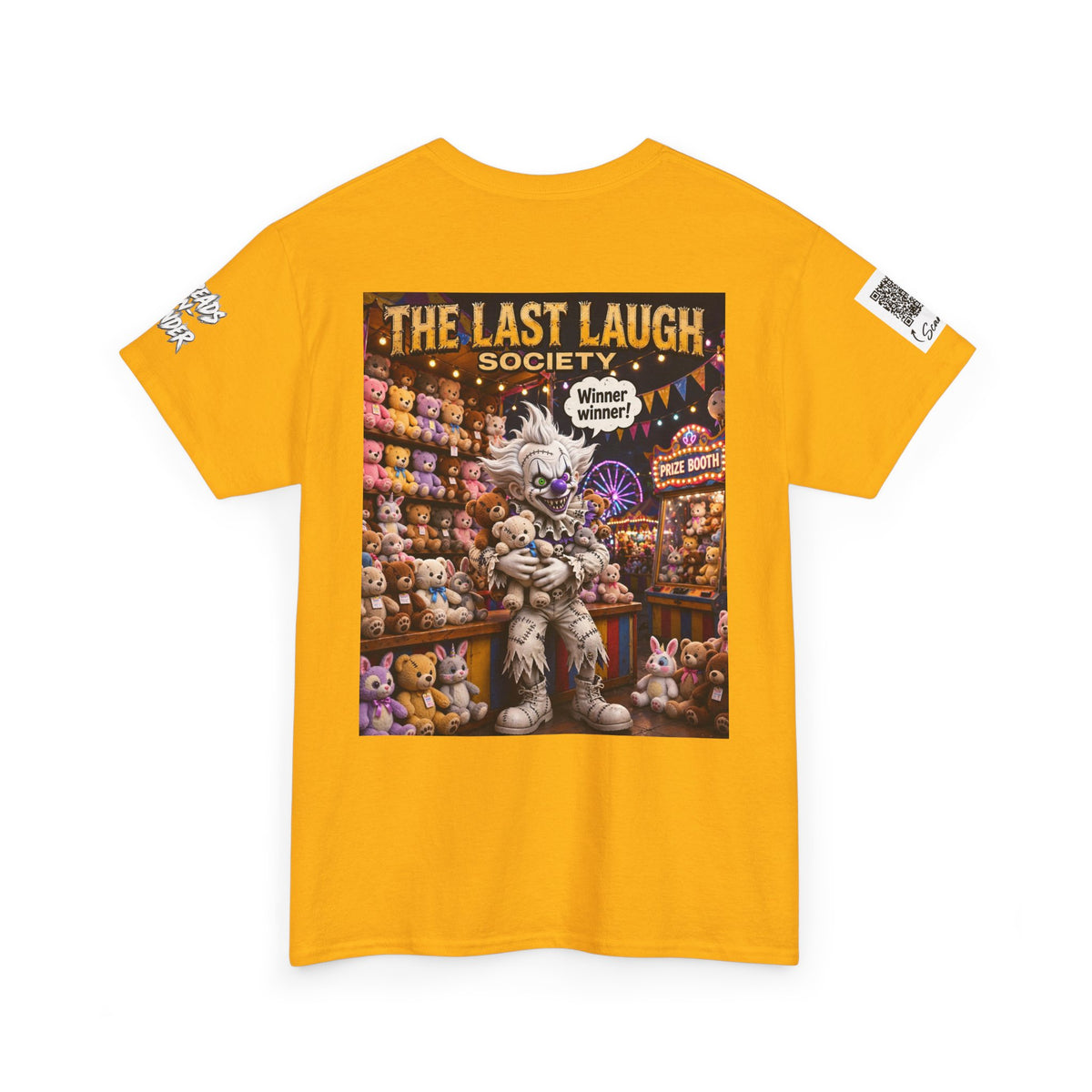 The Last Laugh Society Tee #114 — Carnival Clown Horror Graphic T-Shirt