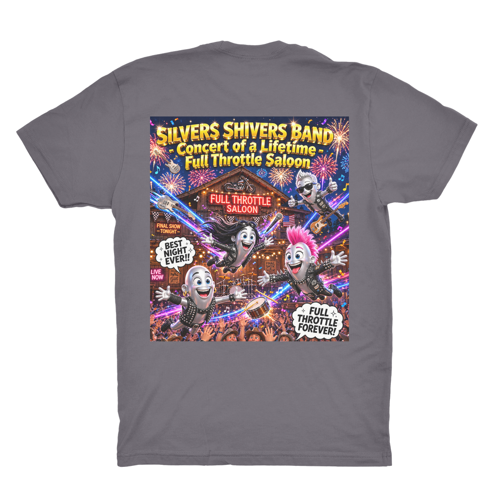 The Silver Shivers Band Organic Adult T-Shirt