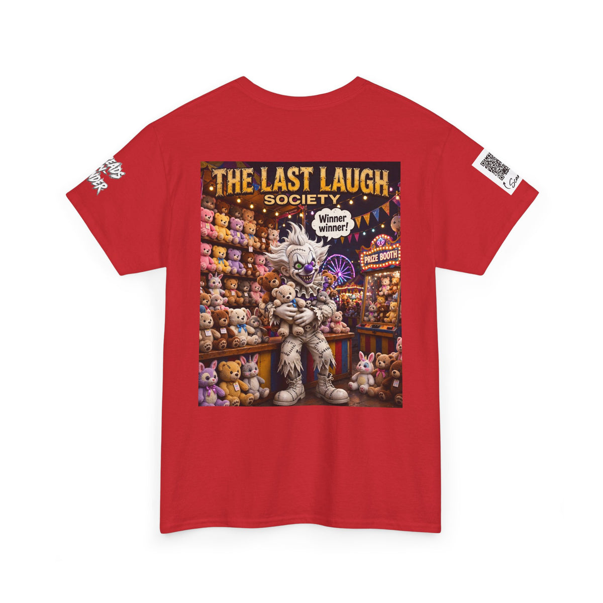 The Last Laugh Society Tee #114 — Carnival Clown Horror Graphic T-Shirt