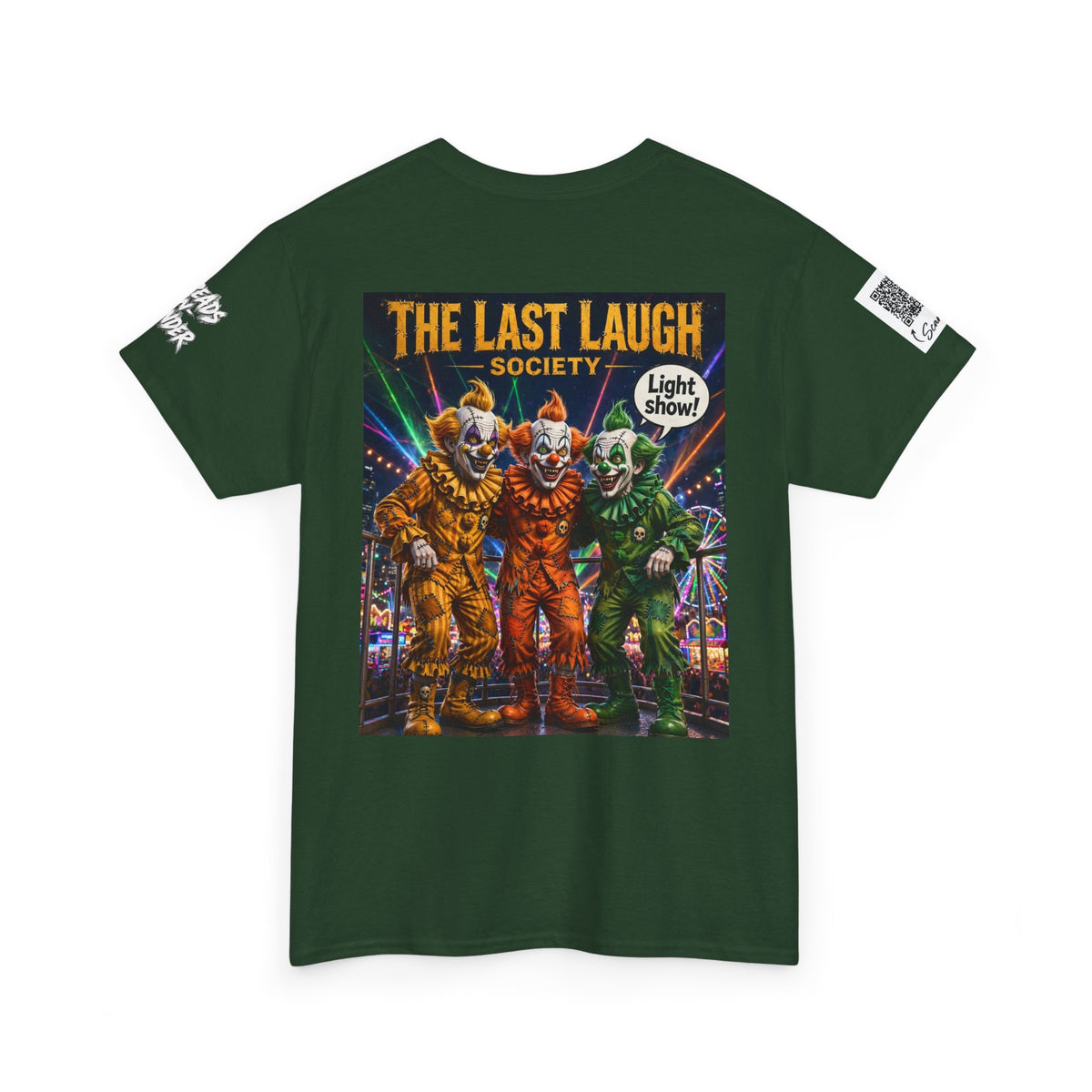 The Last Laugh Society Tee #150 — Carnival Clown Horror Graphic T-Shirt