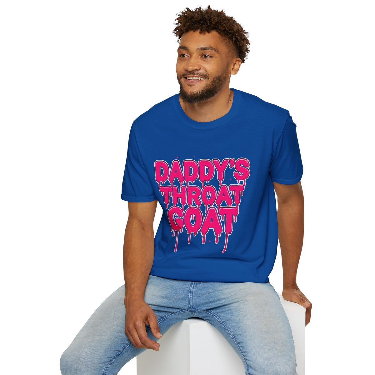 Graphic Tee — "Daddy's Throat" Drip Lettering Shirt