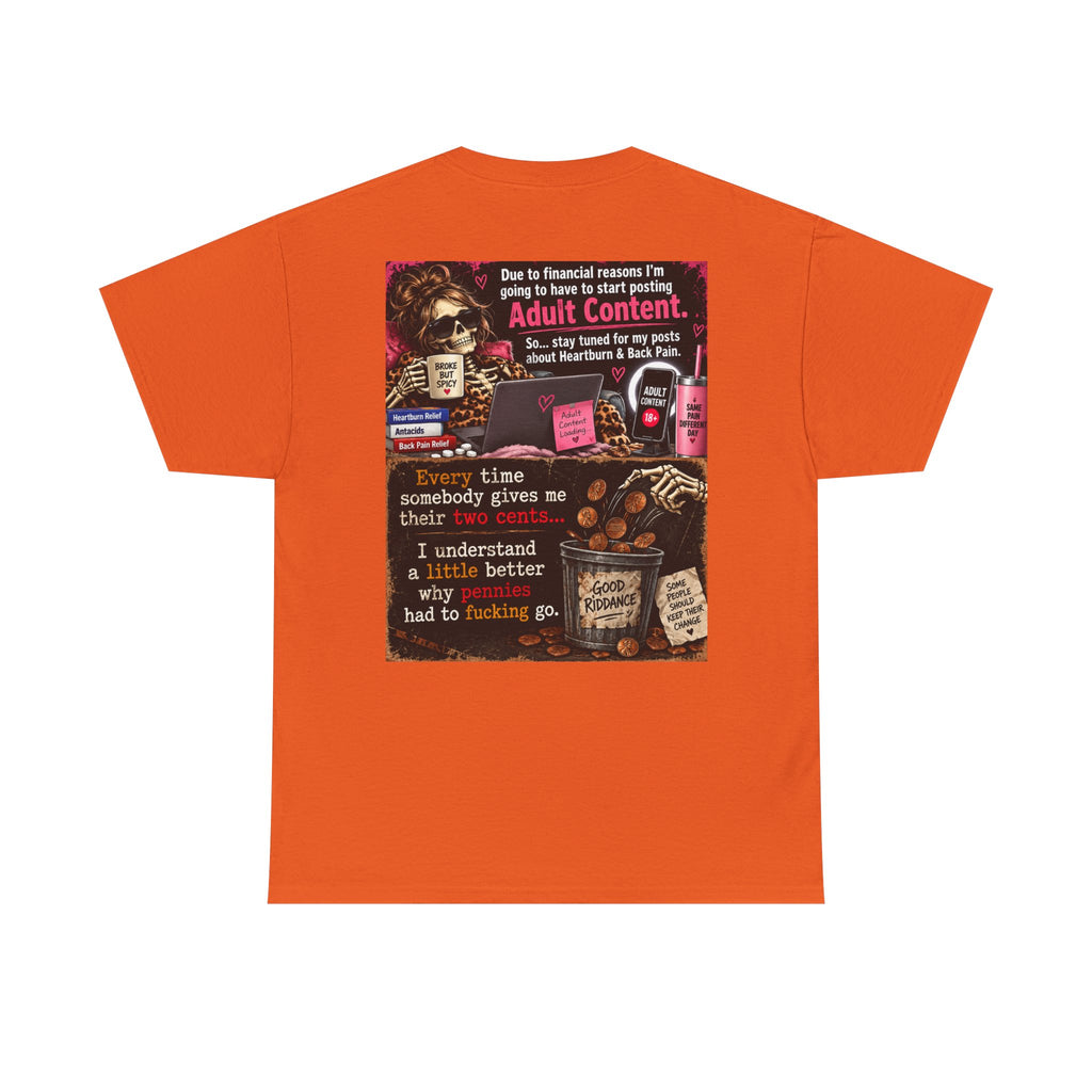 Funny 'Adult Content' Graphic Tee — Sarcastic Coffee & Cocktail Humor T-Shirt