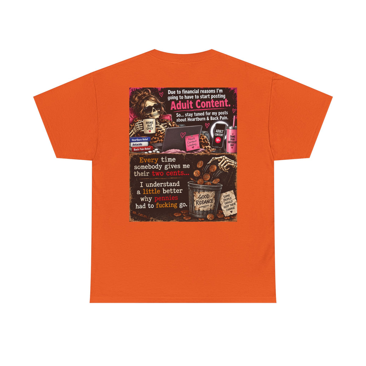 Funny 'Adult Content' Graphic Tee — Sarcastic Coffee & Cocktail Humor T-Shirt