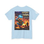 Support the Troops — Defend Freedom at Home and Abroad Back Graphic Tee