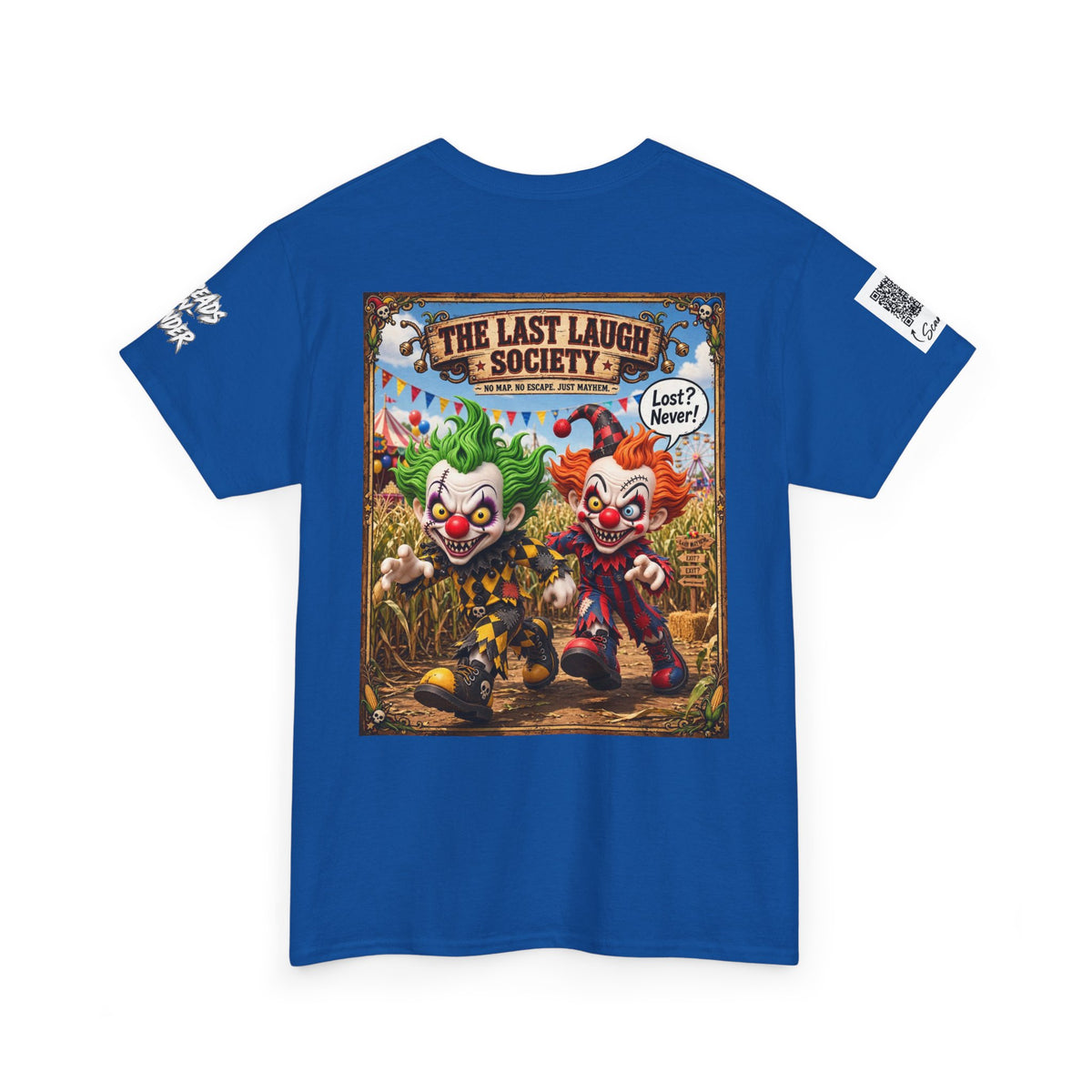 The Last Laugh Society Tee #128 — Carnival Clown Horror Graphic T-Shirt
