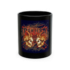Skull Clash Ceramic Mug — Vintage Rock Tattoo Coffee Cup