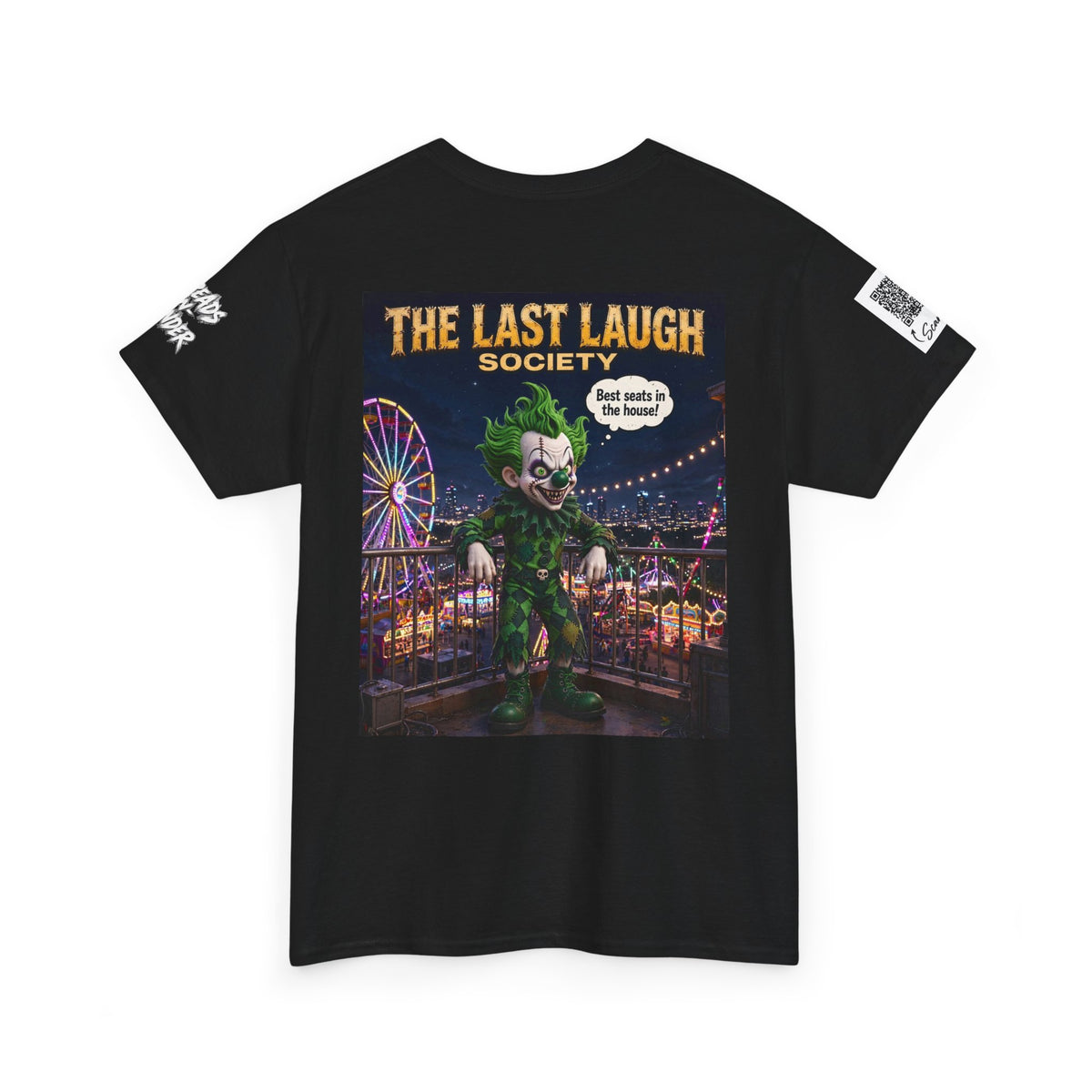 The Last Laugh Society Tee #154 — Carnival Clown Horror Graphic T-Shirt