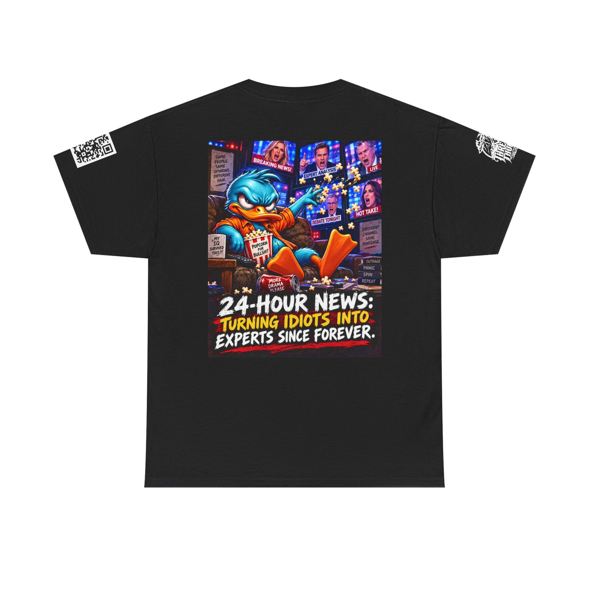 24-Hour News — Turning Idiots Into Experts Back Graphic Tee